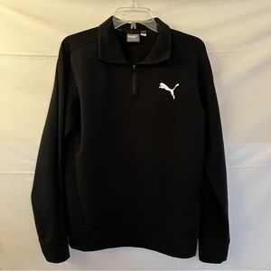 PUMA Performance 1/4 Zip Black Size Medium Long Sleeve Shirt